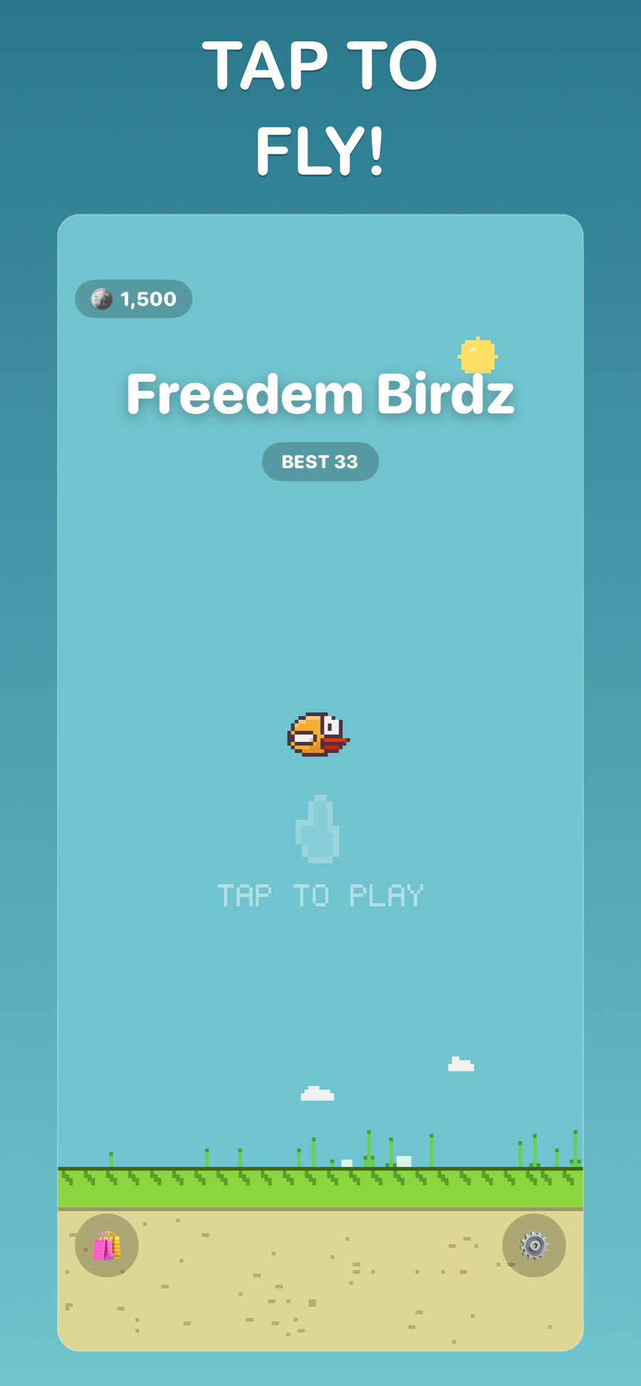 Freedem Birdz main menu on iPhone